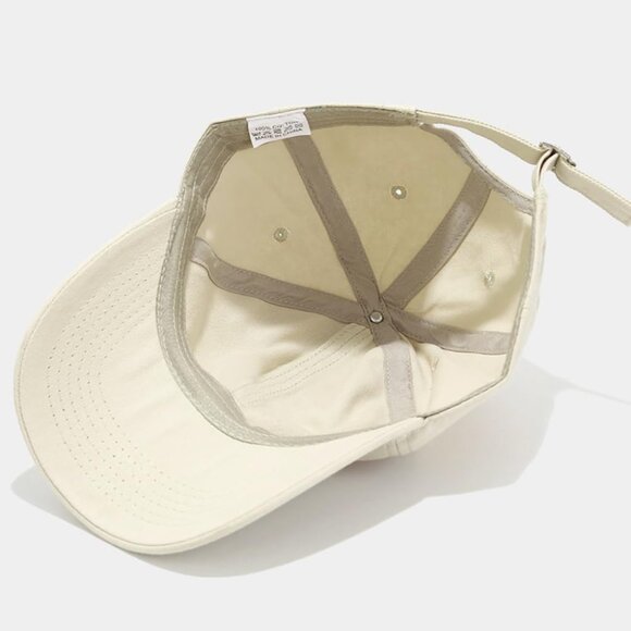 Women's Beige Fashion Baseball Cap Adjustable Strap Back Visor Sports Hat - Picture 4 of 7